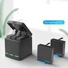 Тройное зарядное устройство для камеры Gopro hero 8, Hero 7, 6, 5, 1220 мАч
