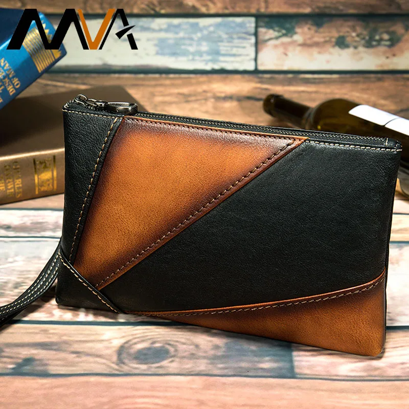 Мужские клатчи MVA мужские на день мужской кошелек из натуральной кожи/кошелек
