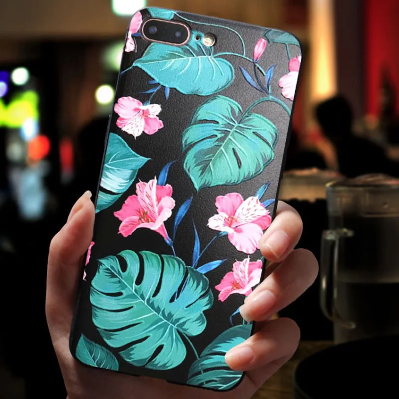 Чехол для телефона с цветочным дизайном OPPO A9 2020 мягкий силиконовый 3D чехол AX7 A5S AX5S