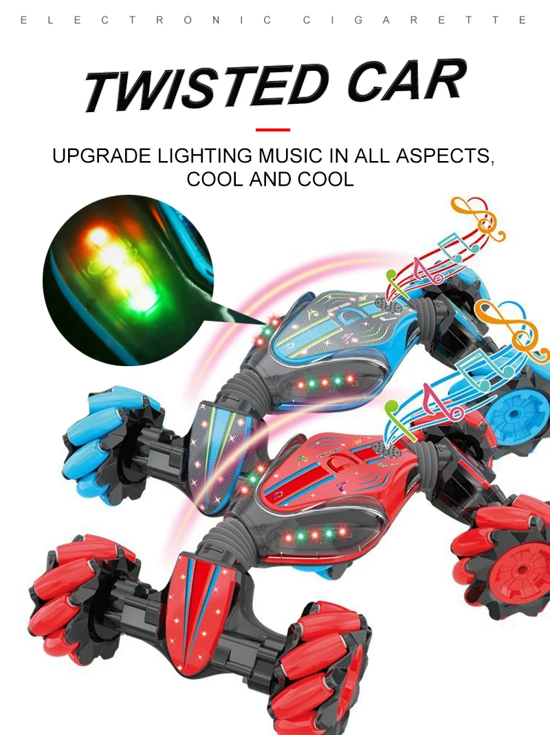 2019 Remote Control Stunt Car Gesture Induction Twisting Off-Road Vehicle Light Drift Dancing Side Driving Toy Gift for Kids |