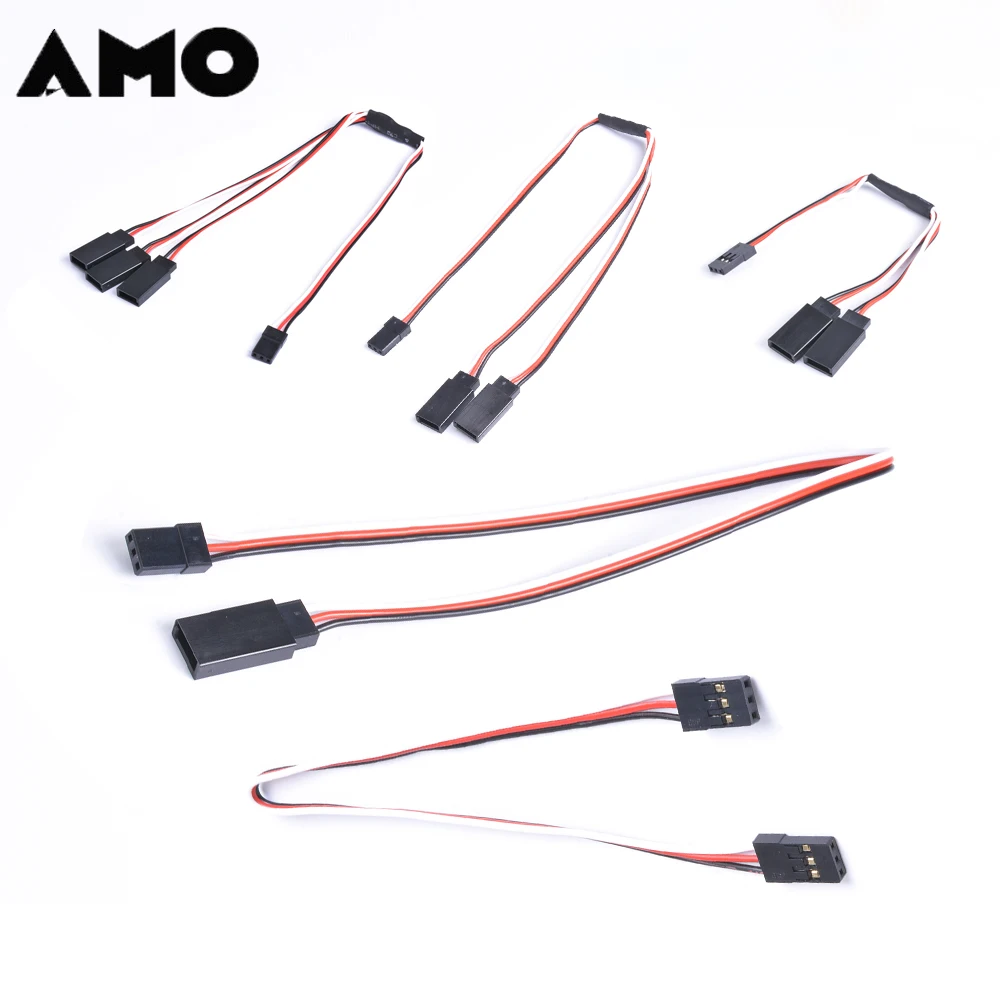 1PCS 15cm/20cm/30cm 1to1 1to 2 1 to 3 RC Servo Extension Wire Cable for Futaba JR Male Female Model | Игрушки и хобби