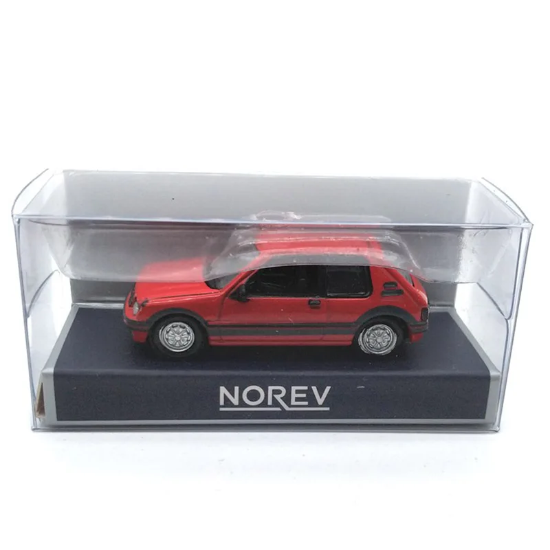 Minicoche de aleaci&oacute;n de Metal fundido a presi&oacute;n para ni&ntilde;os, juguete de exhibici&oacute;n de recuerdo coleccionable, modelo P 205GTI franc&eacute;s, escala 1:87-1