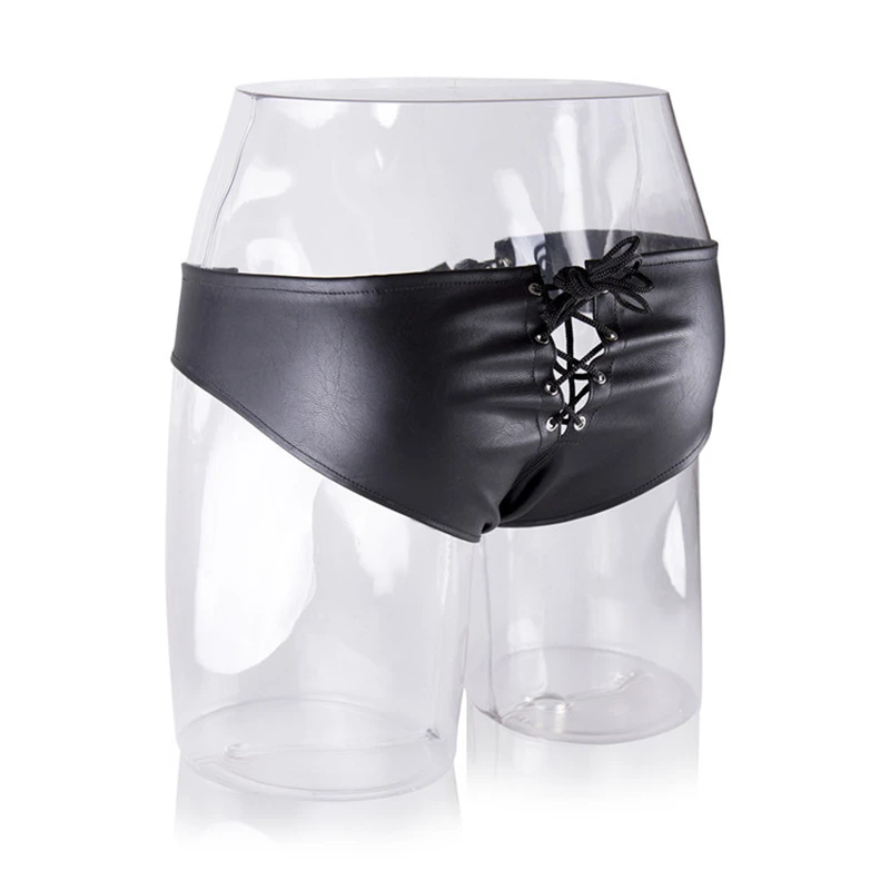 Мужское нижнее белье эротическое латексные трусы в кожаном Для мужчин Сисси