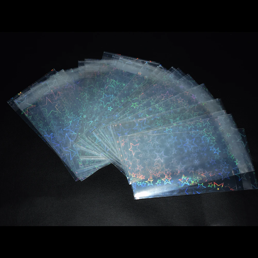 100pcs/lot 57x87mm Big Star Small Cards Transparent Laser Clear Sleeves Korea Idol Photo Protector Trading Shield Cover | Спорт и