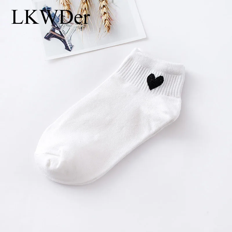 Женские однотонные короткие носки LKWDer модные милые хлопковые в корейском и