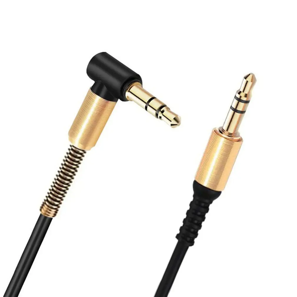 

1 Pcs 3.5mm Jack Audio Cable 3.5mm Male To Male 90 Degree Right Angle Car Aux Auxiliary Audio Cable Cord For Phone PC