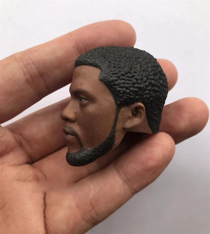 

In Stock For Sale 1/6th Black Wakanda Man Male Head Sculpture For Usual 12inch Doll Action Figure