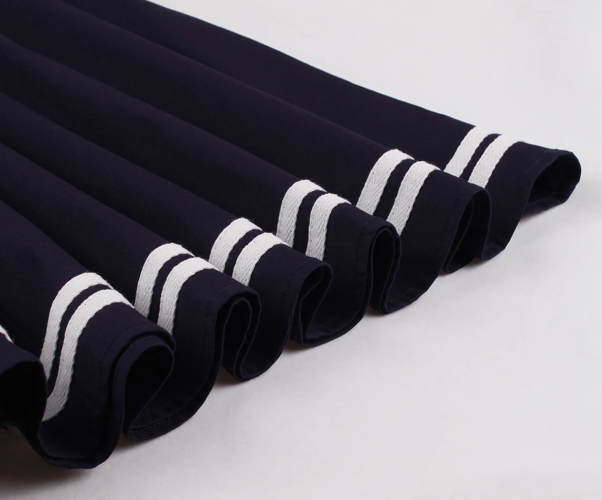 

Sweety College Style Blue Skirt Women Over-Knee High Waist Student Skirt Midi Skirt Lady Navy Style Solid Button Pleated Skirts