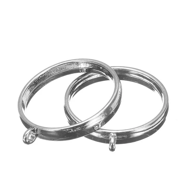 10 шт./компл. цинковый сплав серебра с открытой спиной оправа c глухой закрепкой