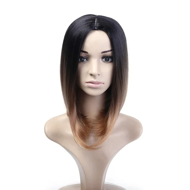 Женские короткие прямые волосы MUMUPI черные коричневые серые синие розовые цвета