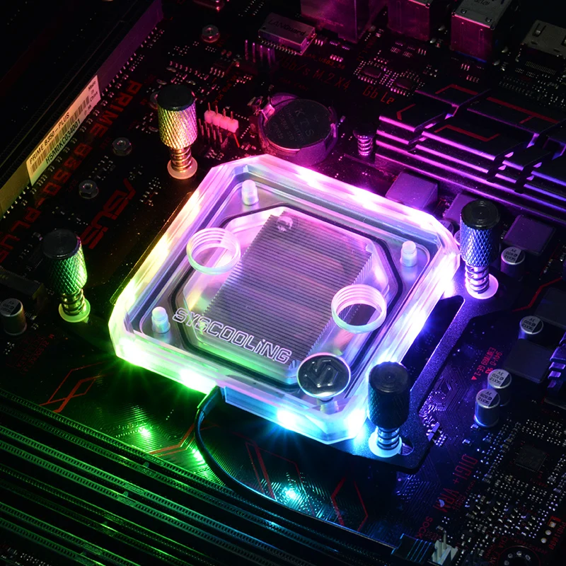 

Syscooling PC water cooling AMD CPU water block with RGB for AM4 Ryzen socket 3 5 7 9