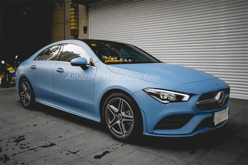 Высококачественная Супер матовая китайская синяя виниловая пленка