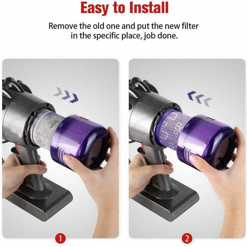 

4 Pack Filter for Dyson V11 SV14 Animal Plus Absolute & 1set Electric Mop for Dyson V10 V11 Electric Mop Head