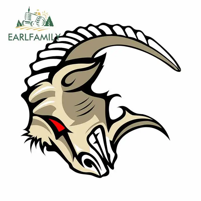 EARLFAMILY 13 см x 12 5 для украшения автомобиля с головой злого козы переводная картинка