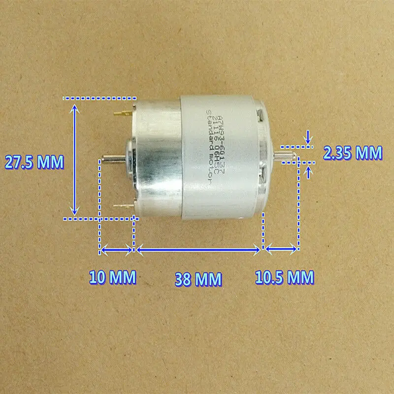 Стандартный DC 12V 24V 18V 21200RPM большой двигатель Toruqe RS 385 двойной вал рельефный костюм