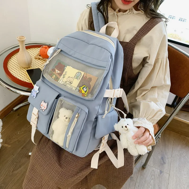 Школьные ранцы дорожные водонепроницаемые женские рюкзаки Mochila Kawaii модная