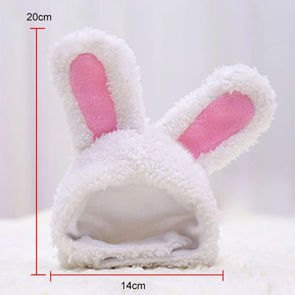 

Cute Warm Wool Rabbit Ear Pet Cat Headgear Bunny Cross Dressing Cap Hat Headdress Cosplay Party Costume Accessories