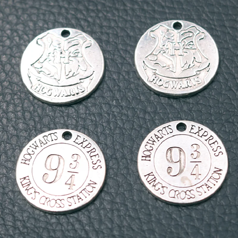 10 шт. посеребренный школьный волшебный значок кулон браслет в стиле хип хоп