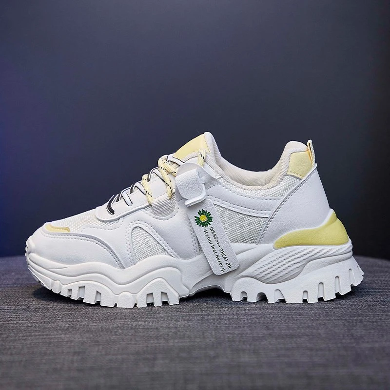 Кроссовки женские на массивной платформе Вулканизированная подошва сетчатые