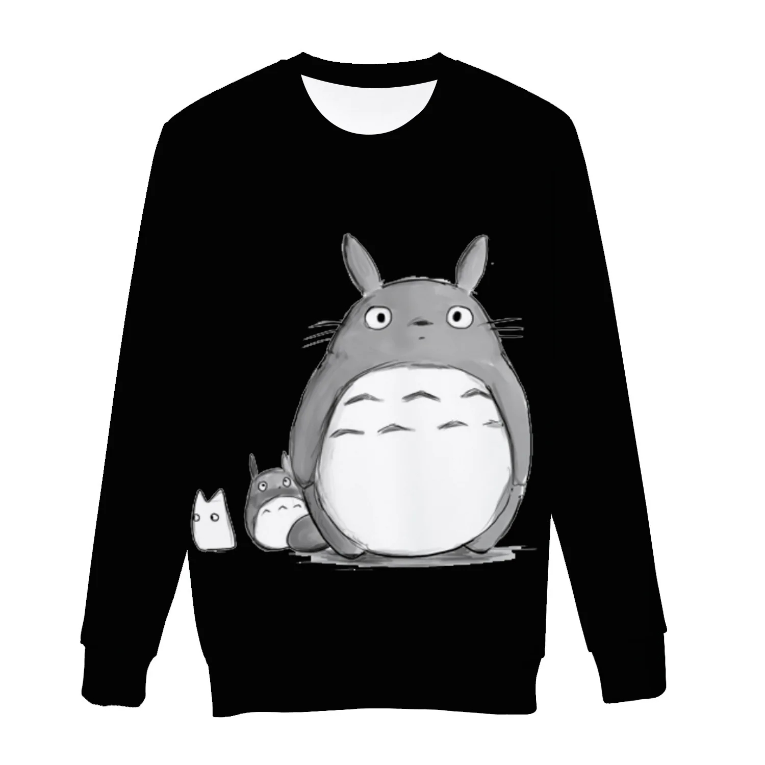 2019 толстовки Totoro 3D свитшоты милые худи с анимацией женский осенний спортивный костюм длинным рукавом