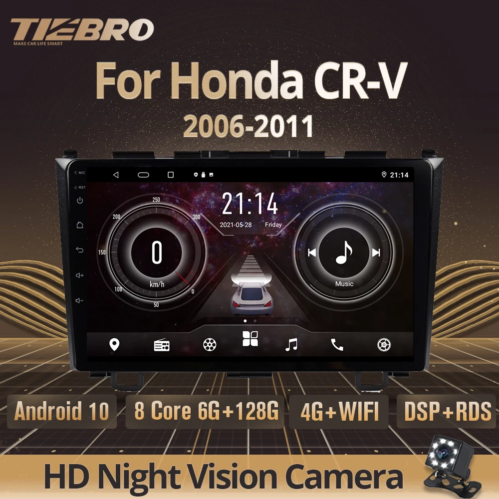 

Автомагнитола TIEBRO 2 DIN Android 10,0 для Honda CR-V CRV 2006-2011 GPS-навигация автомобильное радио стерео приемник автомобильный мультимедийный плеер