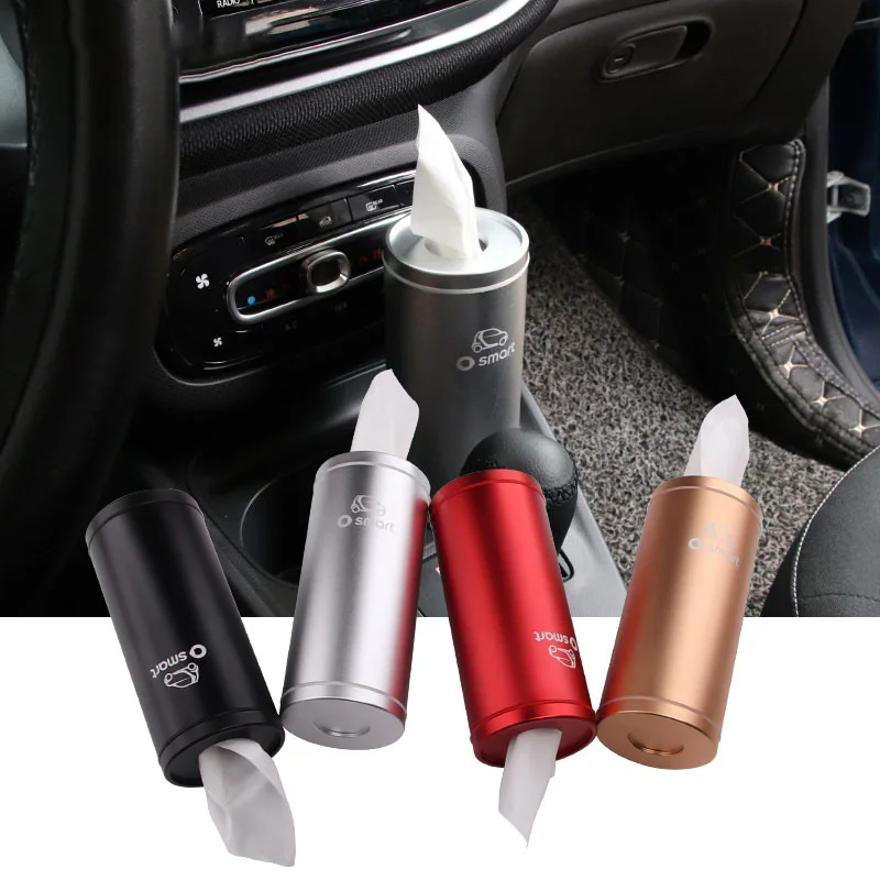 

Auto Alloy Water Cup Paper Towel Pumping Decoration For Mercedes Smart 450 451 453 Fortwo Forfour Car Accessories Interior