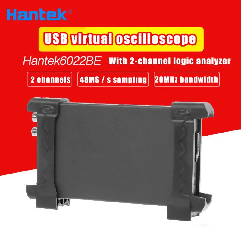 Hantek 6022BE 20 МГц полоса пропускания 48MSa/s на базе ПК USB цифровой осциллограф Прямая поставка поддержка