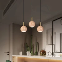 Nordic Modern Pendant Lights Led Three Colors Living Room Warm Bedroom Bedside Home Decor Pendant Lamp Restaurant Hanging Lamp