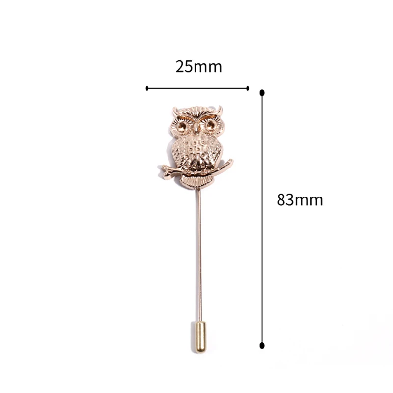 Милая булавка с лацканами в виде совы золотая металлическая брошь для женщин и