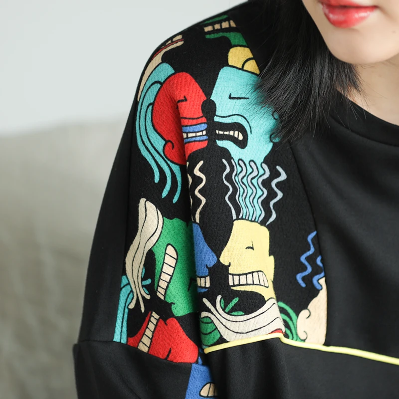 Женские толстовки осенние модные свободные пуловеры 2019 новые женские топы с