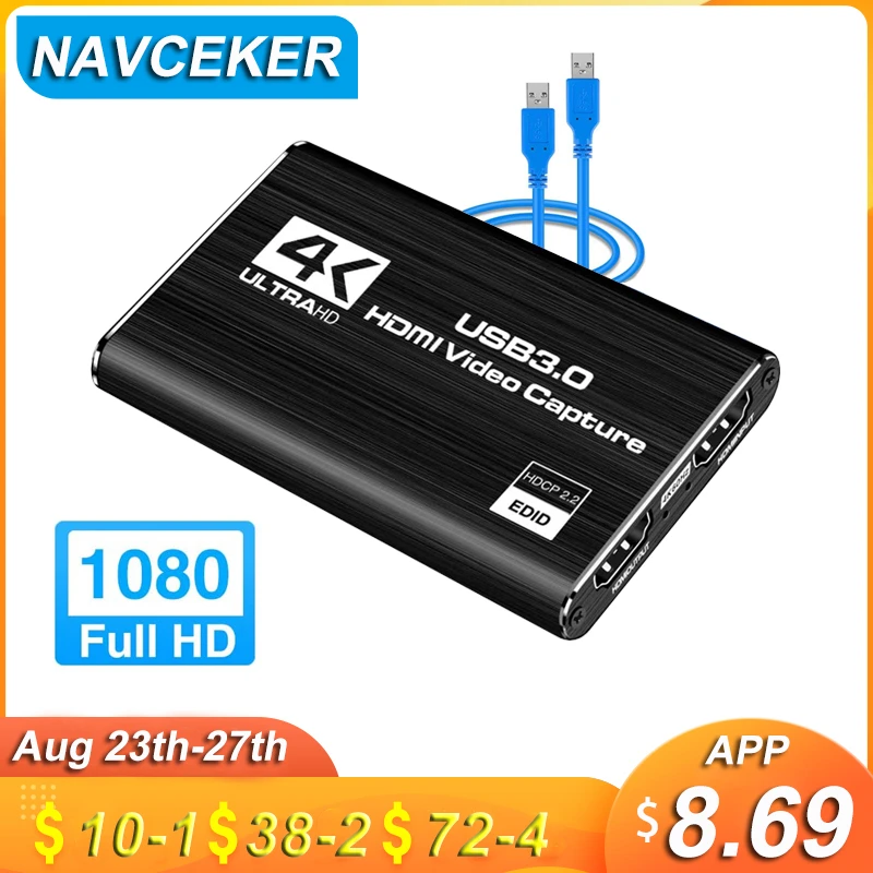 2020 USB HDMI 4K60Hz видеозахват к карта видеозахвата донгл для игр потоковая трансляция