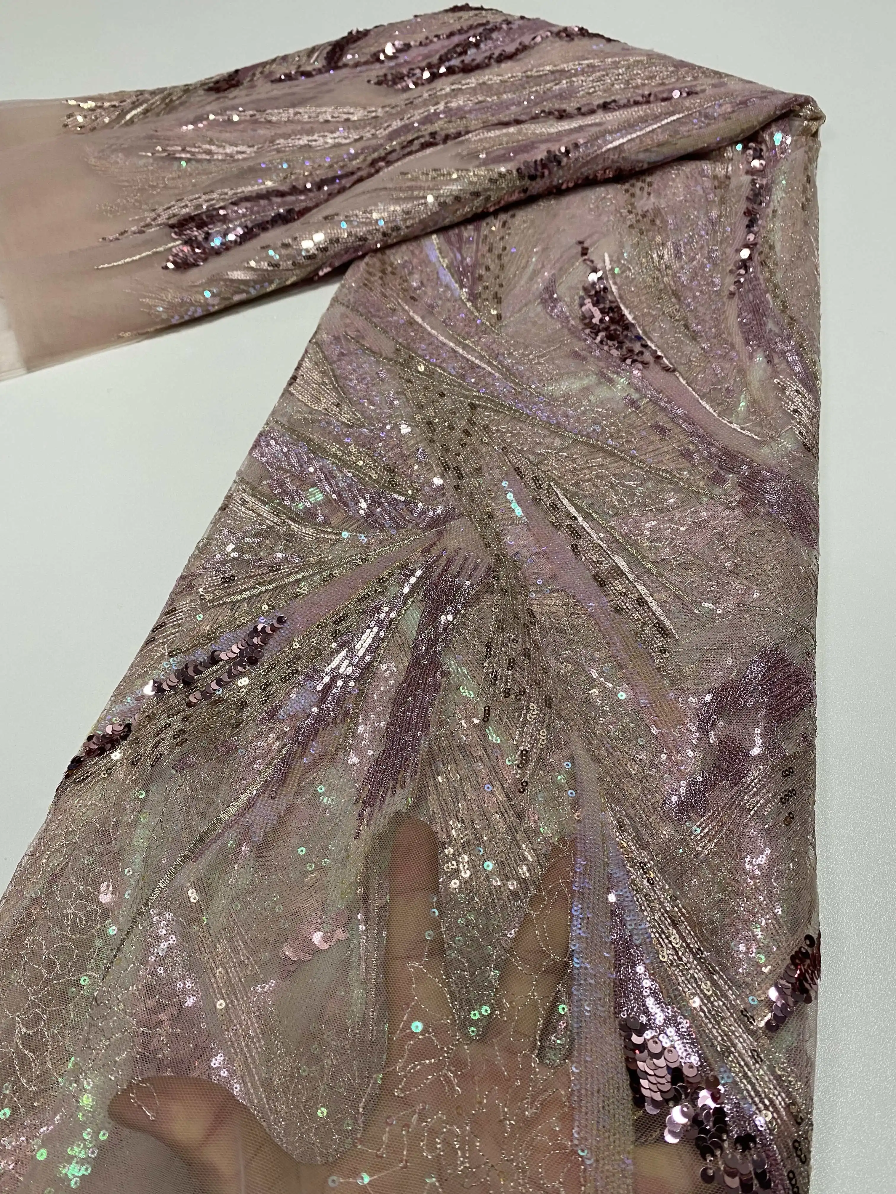 Нигерийские кружевные ткани NIAI с блестками 2019 высококачественное кружево