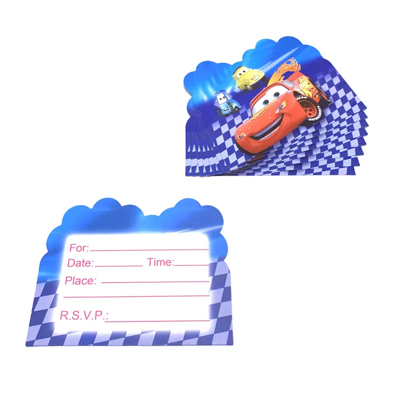 Cards-10pcs Disney Cars Lighting Mcqueen 108*180 см украшения для дня рождения Детские принадлежности одноразовая посуда скатерть для душа ребенка - Цвет: Cards-10pcs