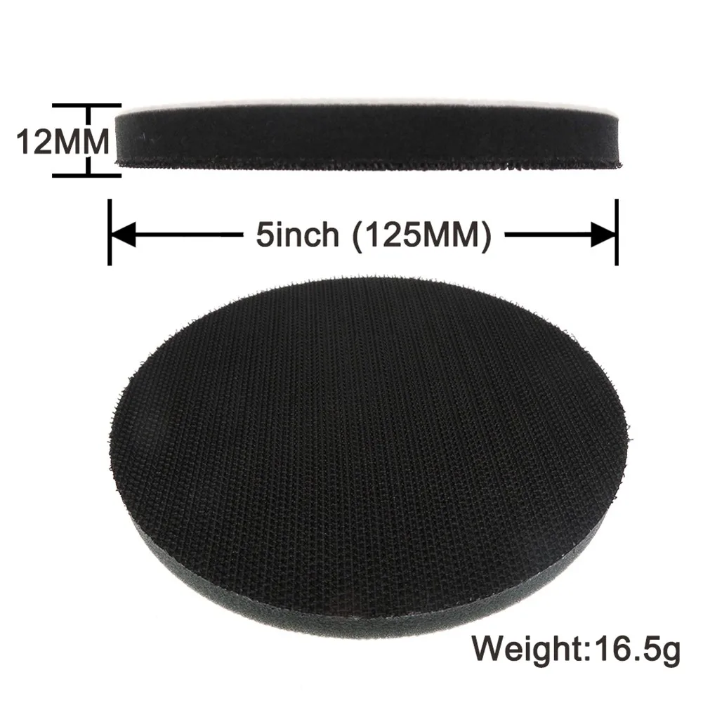 

1pc 12mm 2-6 Inch Soft Sponge Interface Buffering Pad Hook&Loop Or Air Sander Back-up Pad Abrasives Backing Pads