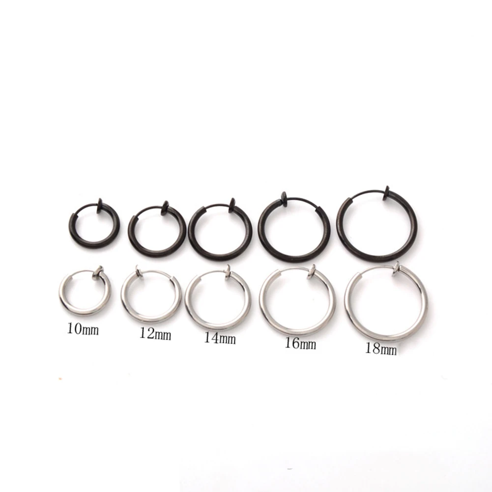 

1 Piece Fashion Fake Nose Lips Ring Spring Clip Hoop Earring Unisex Piercing Septum Punk Nose Ring Body Jewelry Earring