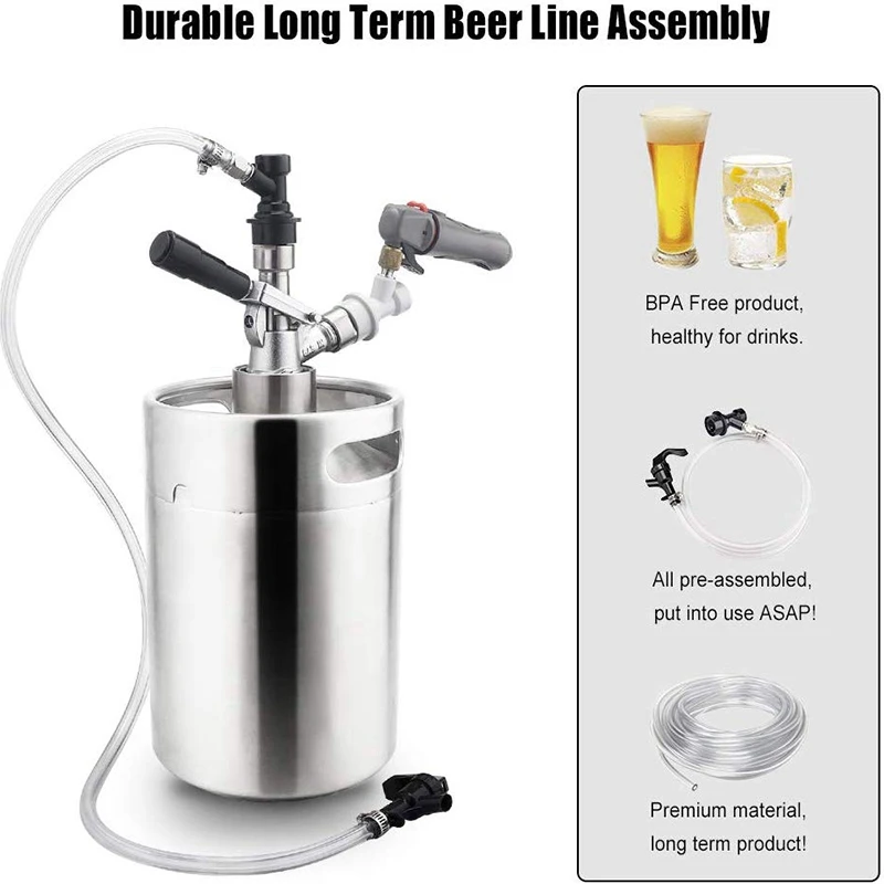 

1 Set Ball Lock Beer Line Assembly & 8 Pcs Ball Lock Keg Disconnect
