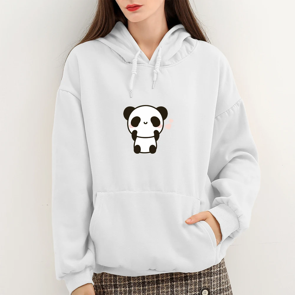 

Cute Panda Printed Hoodies Autumn Plus Size Women Pullovers Oversized Lovely Kawaii Sweatshirts Winter Jacket Capuchon Femme