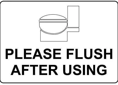 

Crysss Warning Sign Please Flush After Using Road Sign Business Sign 8X12 Inches Aluminum Metal Sign