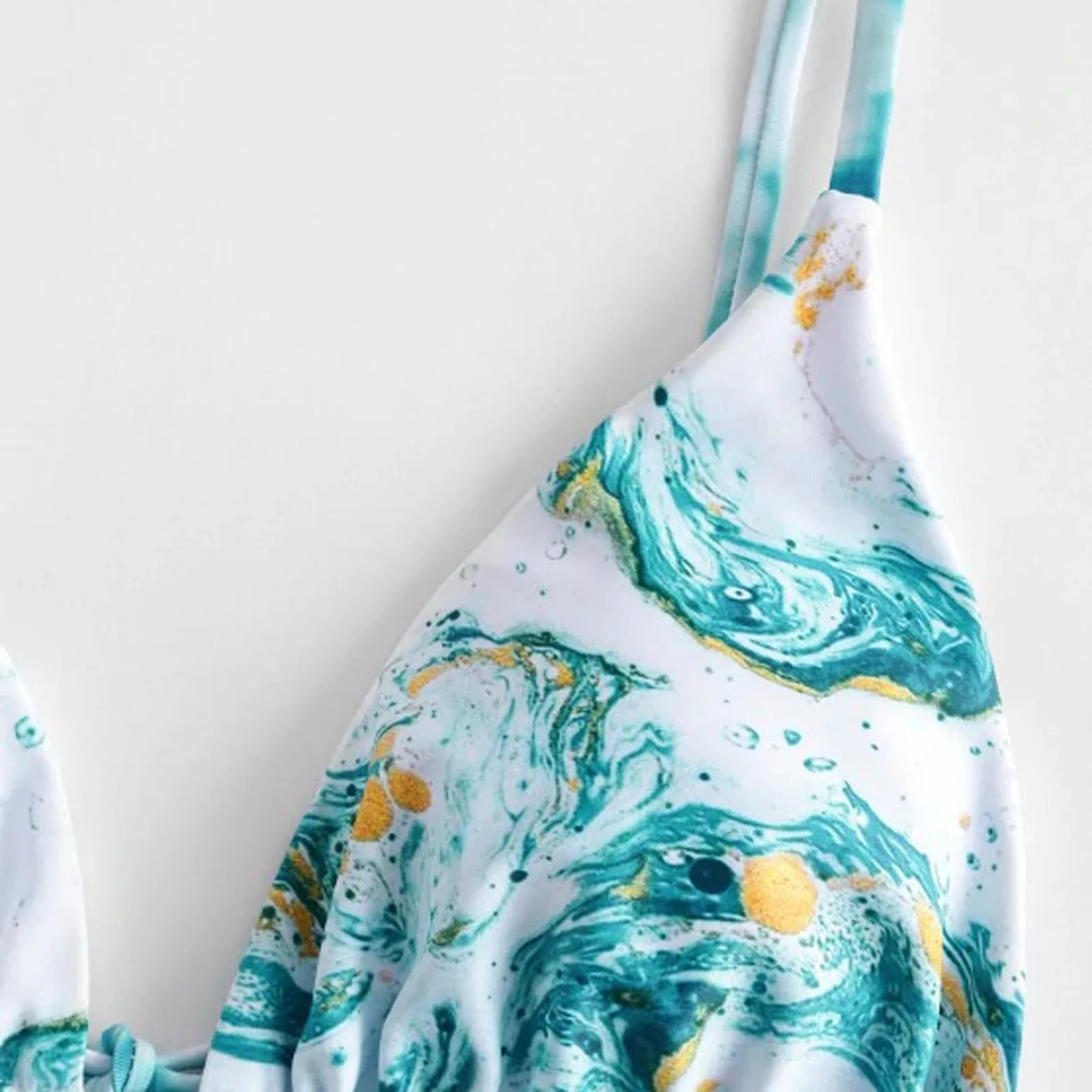 Женское бикини с принтом тай-дай бандаж заниженная талия Танкини пуш-ап