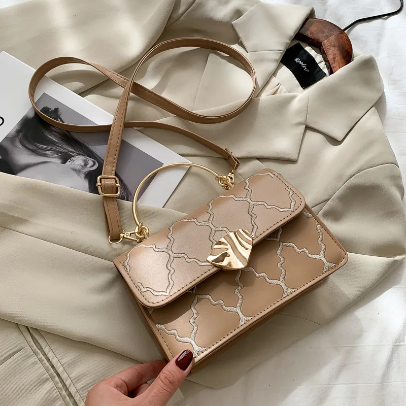 

Leather Women's Shoulder Bag Luxury Brand Fashion Bag Simple Bag High Quality Messenger Bag 2021 New