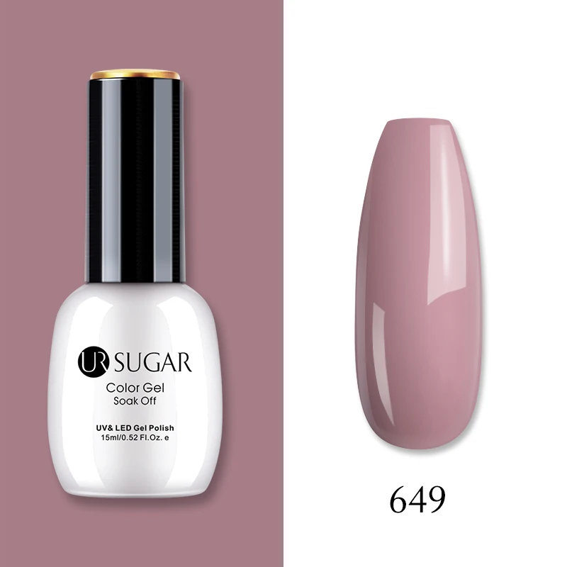 Ur Sugar, 15 мл, Цветной Гель-лак, гибридный лак для ногтей, для маникюра, УФ-светодиодный Полупостоянный гель для ногтей, впитывающий Гель-лак, базовое верхнее покрытие