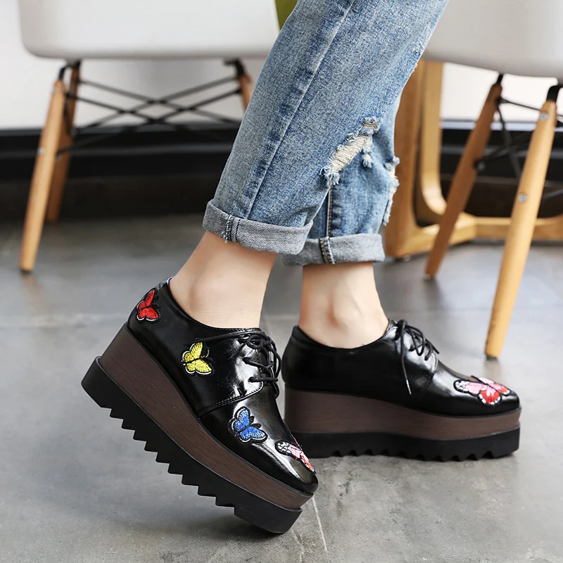 2019 г. Женские цветочные туфли-лодочки на высоком каблуке 7 5 см с бабочкой