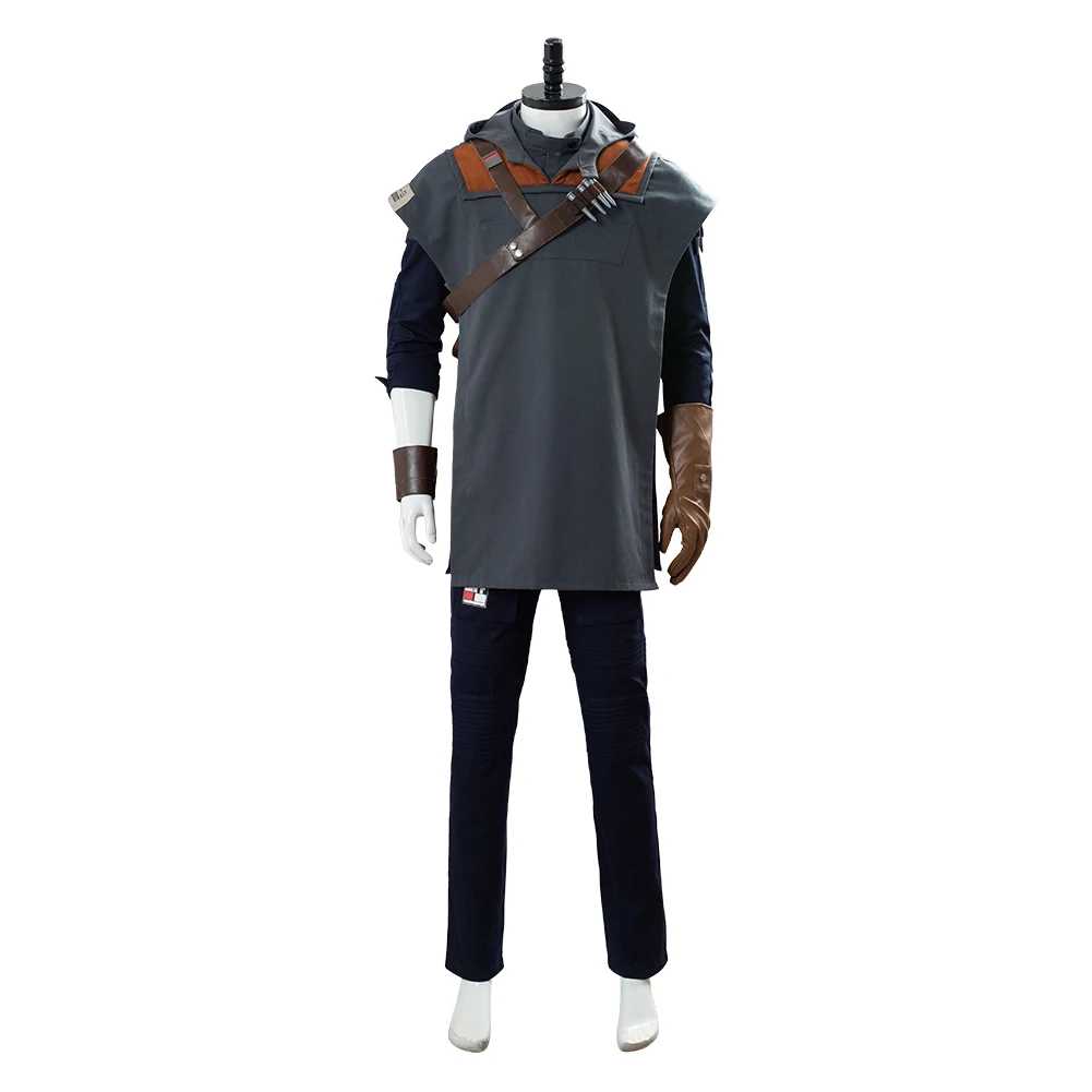 Звезда косплей опавший заказ джедая Cal Kestis костюм Униформа полный костюмы на