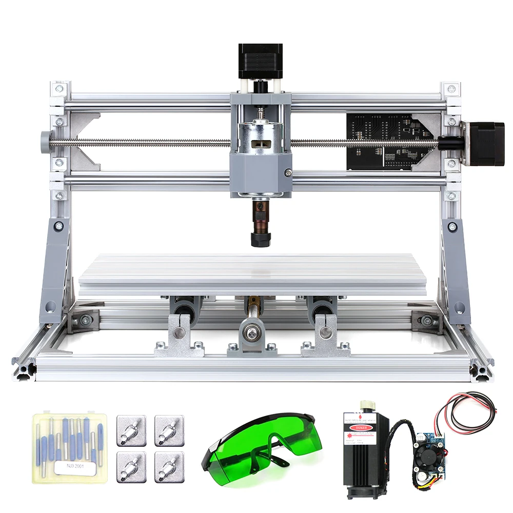 CNC3018 DIY фрезерный станок с ЧПУ набор 2 в 1 мини лазерная гравировальная машина GRBL