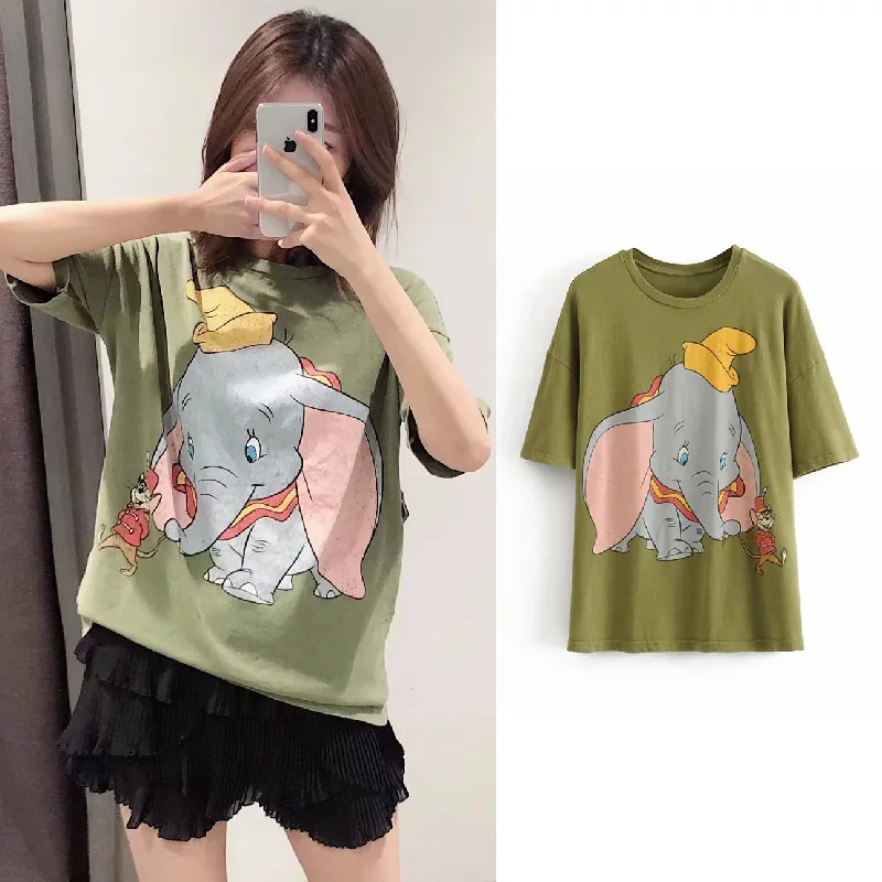 QQ0163 Tee Пуловер Одежда в уличном стиле с принтом из мультфильмов осеннее пальто с капюшоном Футболка женская одежда толстовка Король Лев джемпер толстовки - Цвет: QQ0163 Tee