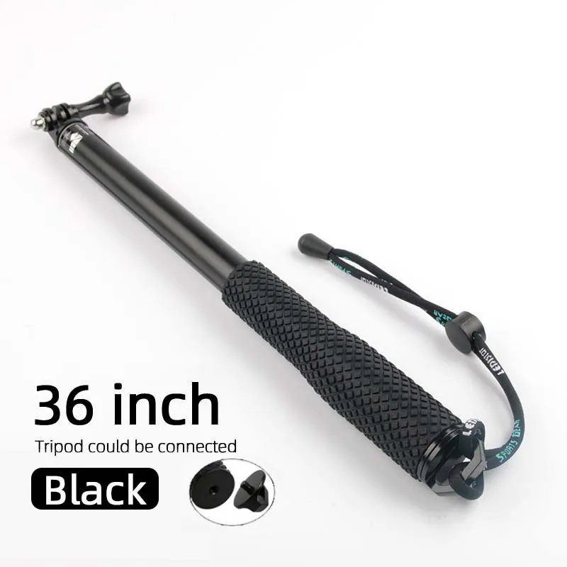 36inch Black Портативная селфи-палка для GoPro Hero 7 6 5 4 Экшн-камера раздвижной монопод для Xiaomi Yi 4K Sjcam Sj4000 Eken H9 аксессуары для камеры - Цвет: 36inch Black