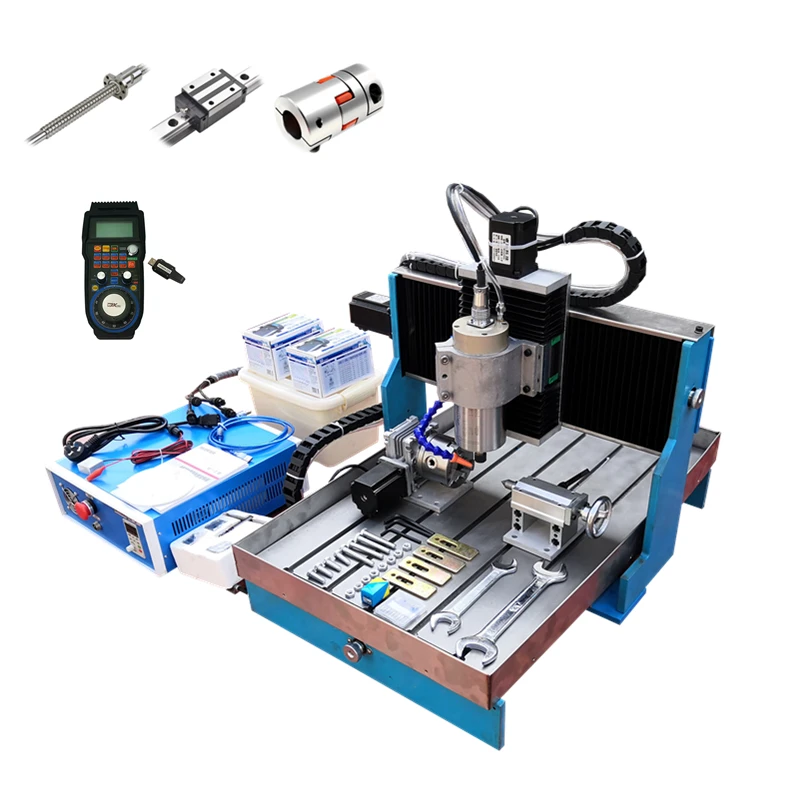 

Linear Guideway CNC Router 6040L 1.5KW 2.2KW LPT USB 3Axis 4Axis Metal Engraving Machine Steel Table