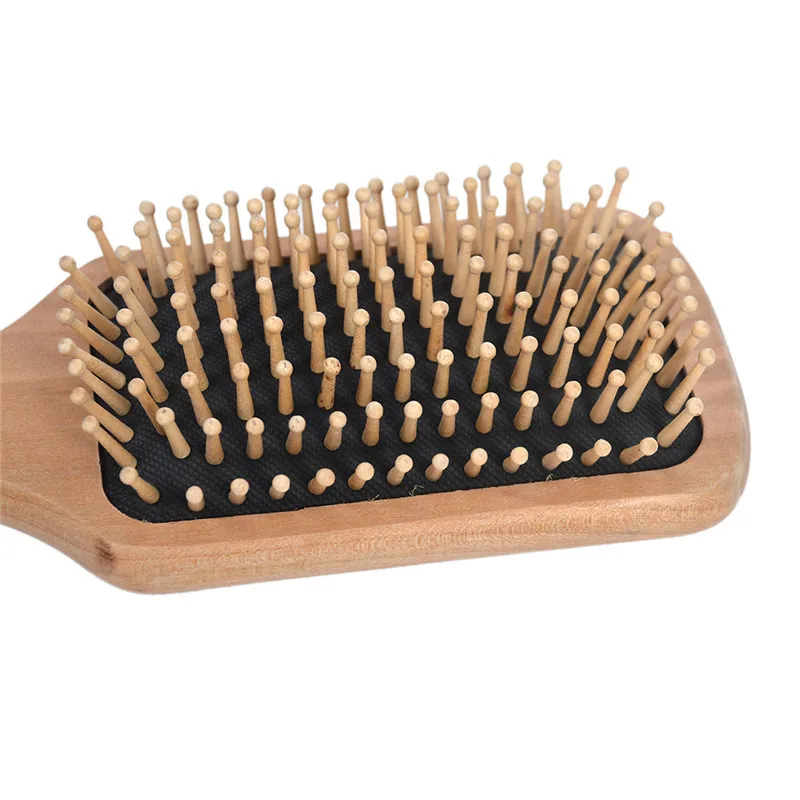 Расческа-массажер для ухода за волосами из натурального бамбука Антистатическая