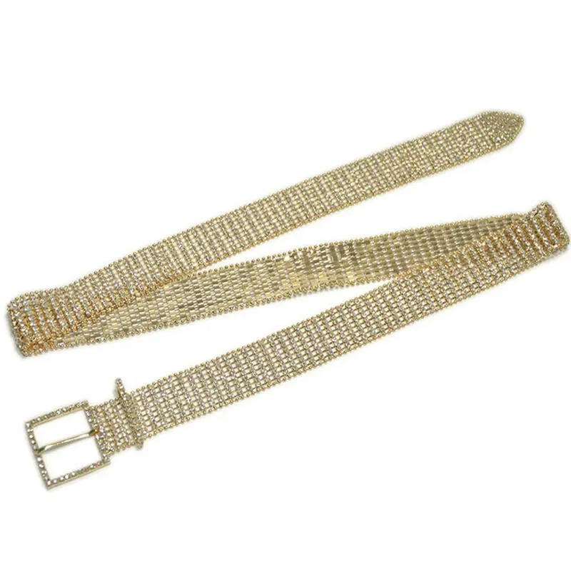 Женский Блестящий металлический пояс со стразами | Дом и сад