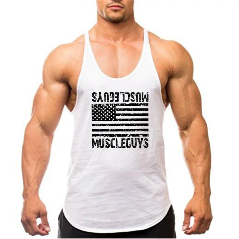 Майка мужская летняя брендовая безрукавка для тренажерного зала майка